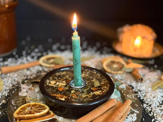Prosperity Money Bowl — Ritual Candle Holder